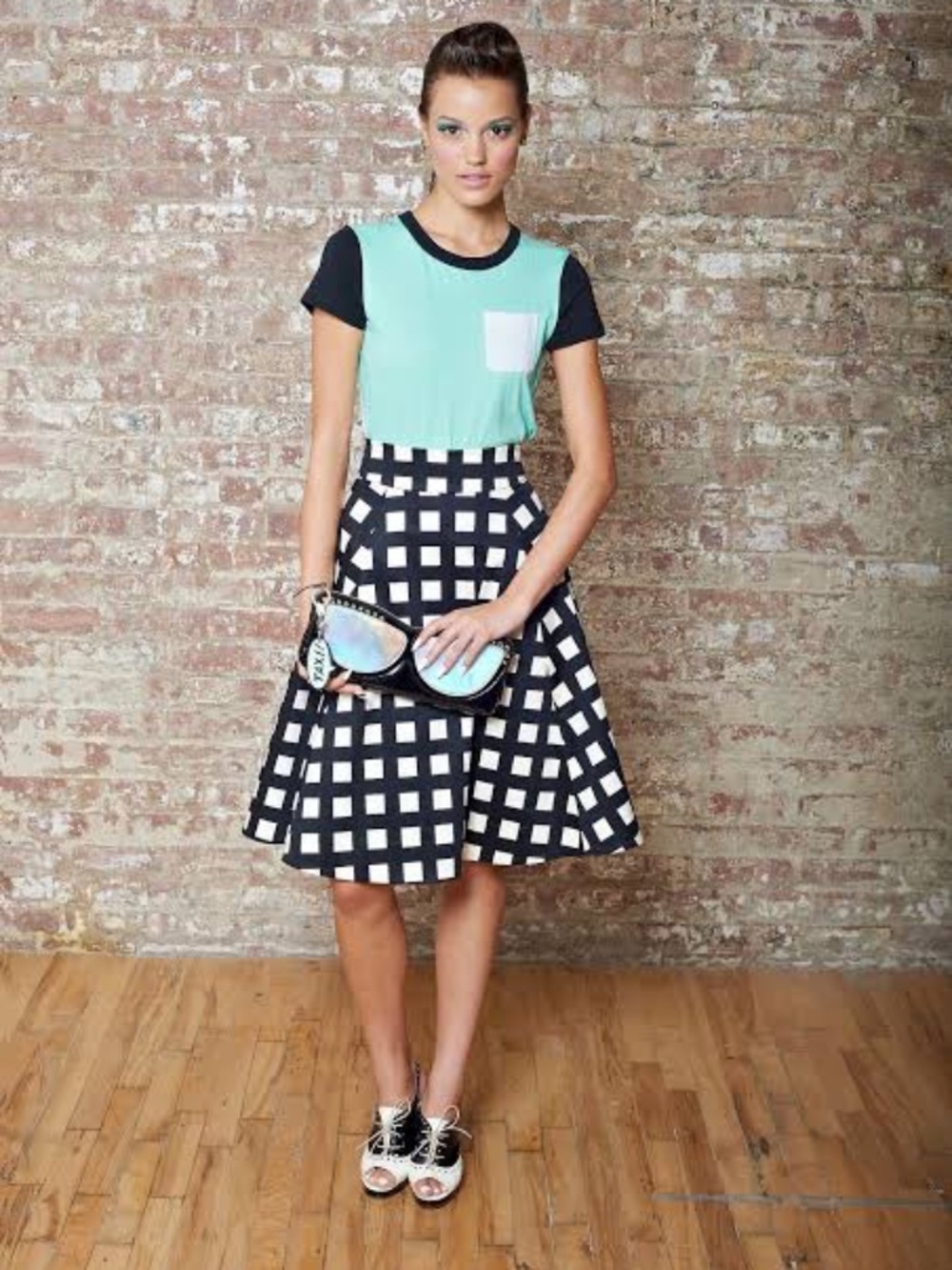 Kate Spade Sadie Checked Skirt 0 XS